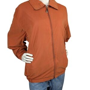 Vintage Y2K Claiborne Orange Microfibre Zip Jacket | Men's M / Women’s L-XL